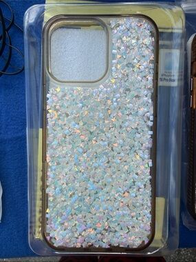 Sparkling Iridescent White Phone Case - iPhone 16pro max